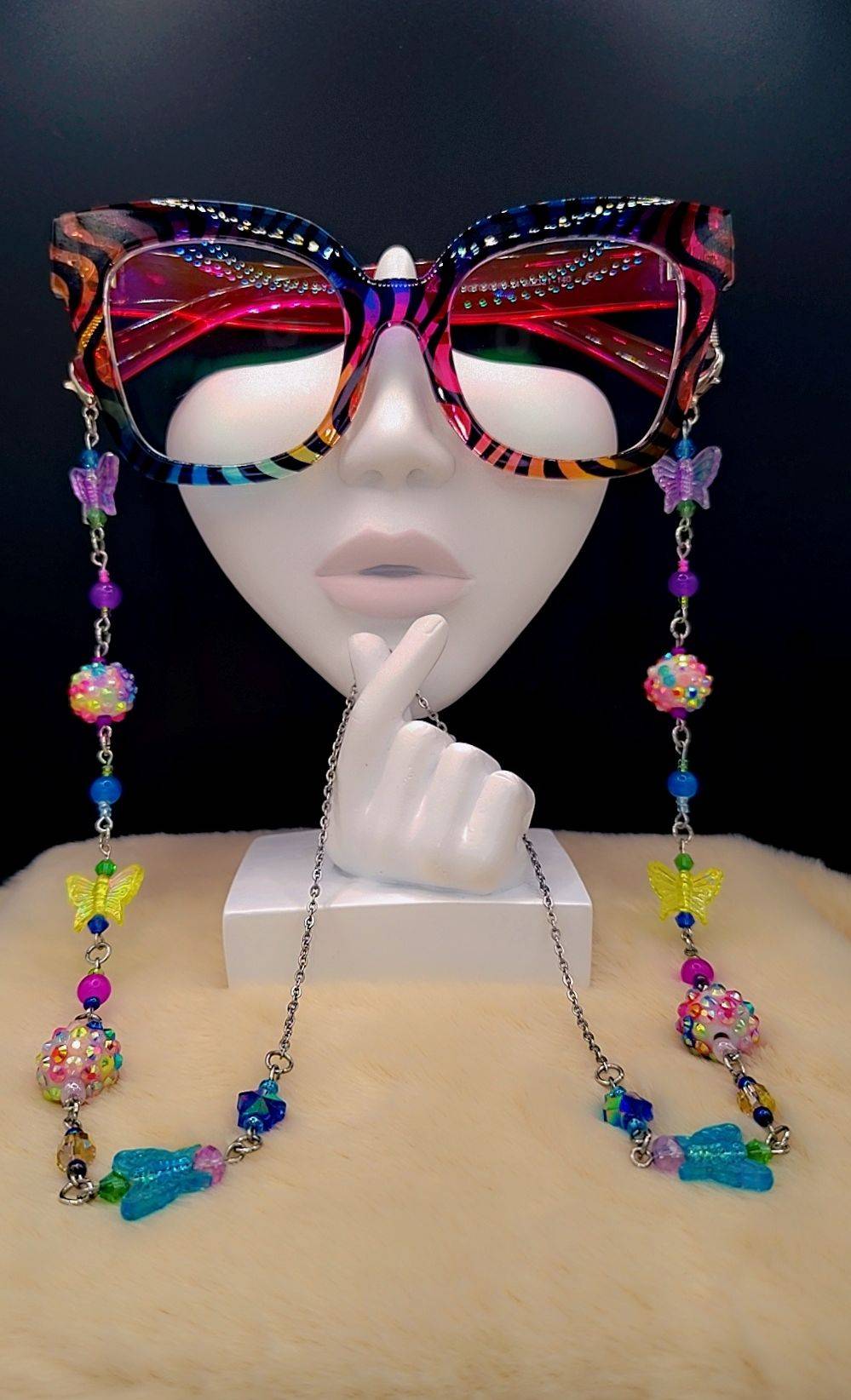 Butterfly Candy Dreams Glasses Chain ✨🦋🌈