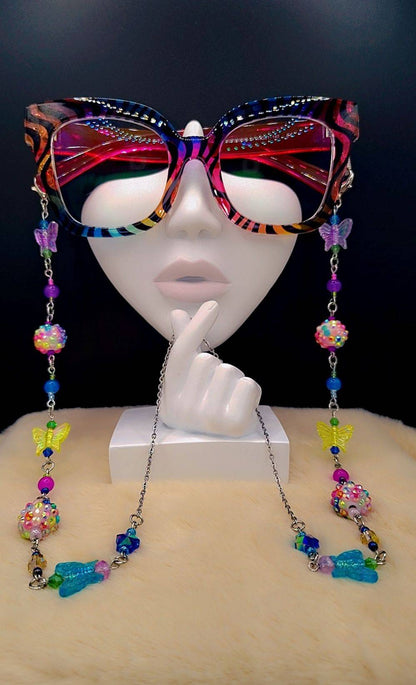Butterfly Candy Dreams Glasses Chain ✨🦋🌈
