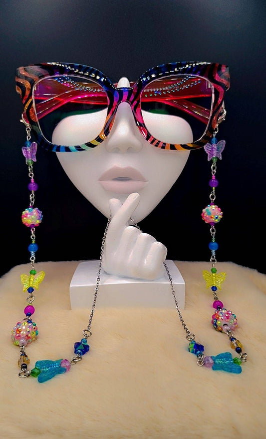 Butterfly Candy Dreams Glasses Chain ✨🦋🌈