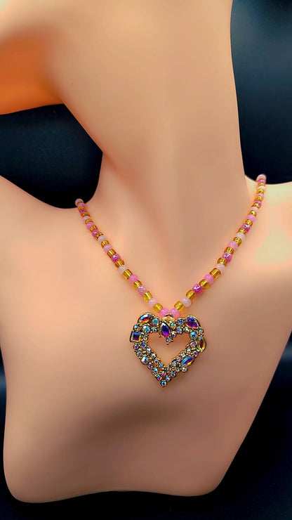 Radiant Jewel Heart Necklace 💖✨