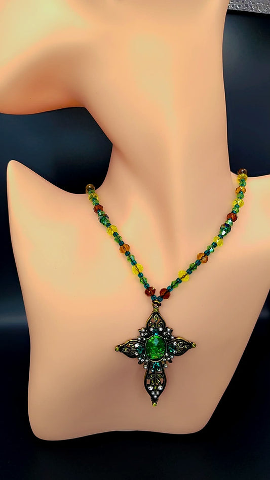 Heart Chakra Cross Necklacet Awaken your heart. Align your energy. ✨